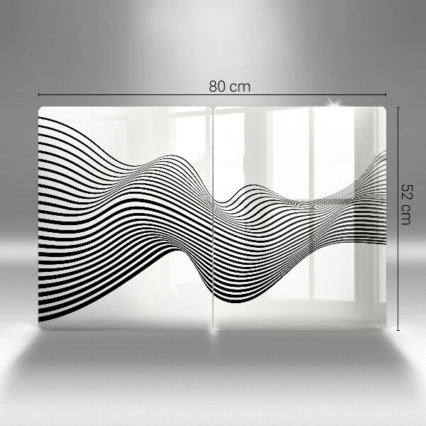 Osłona ściany przy kuchence gazowej Linearna abstrakcja