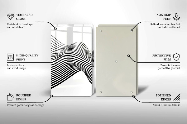 Osłona ściany przy kuchence gazowej Linearna abstrakcja