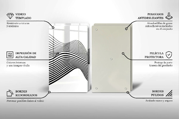 Osłona ściany przy kuchence gazowej Linearna abstrakcja