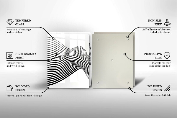 Osłona ściany przy kuchence gazowej Linearna abstrakcja