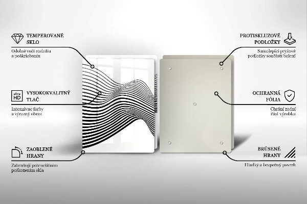 Osłona ściany przy kuchence gazowej Linearna abstrakcja