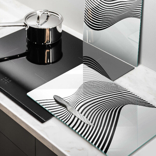 Osłona ściany przy kuchence gazowej Linearna abstrakcja