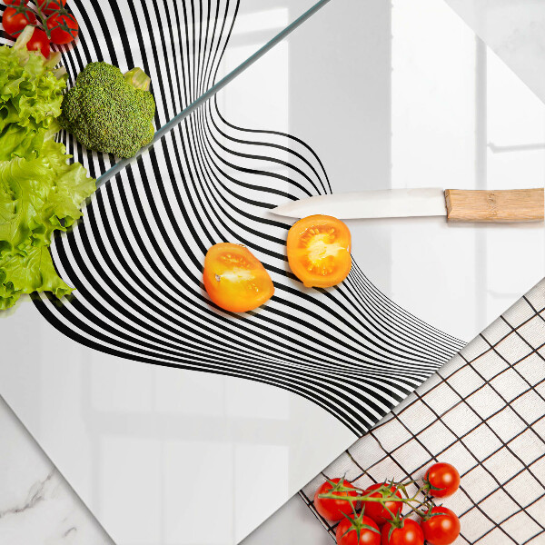 Osłona ściany przy kuchence gazowej Linearna abstrakcja