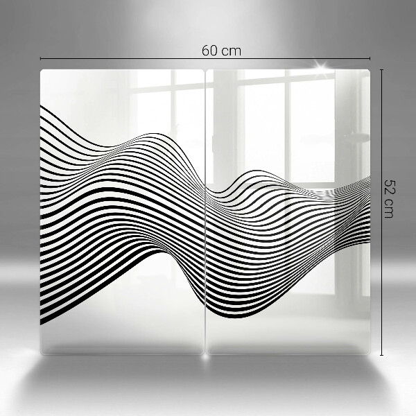 Osłona ściany przy kuchence gazowej Linearna abstrakcja