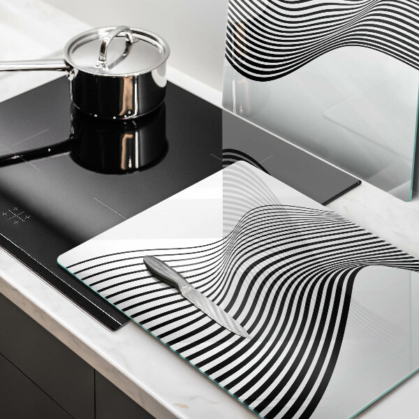 Osłona ściany przy kuchence gazowej Linearna abstrakcja