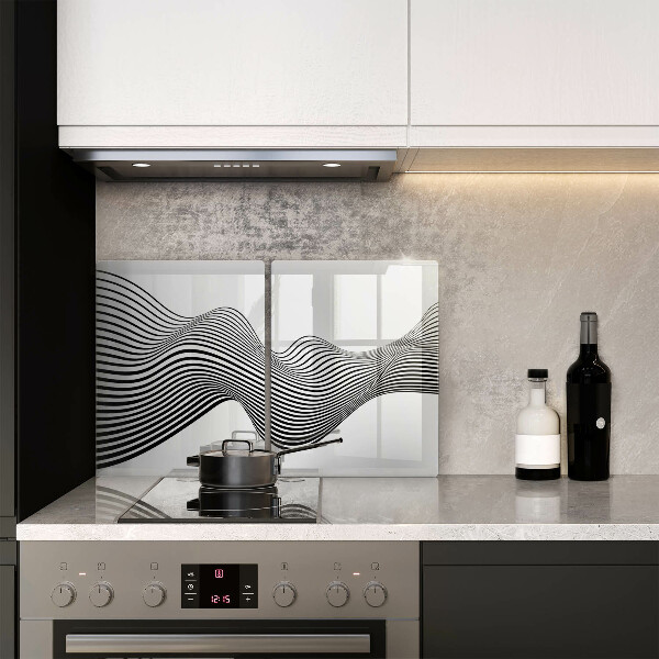 Osłona ściany przy kuchence gazowej Linearna abstrakcja