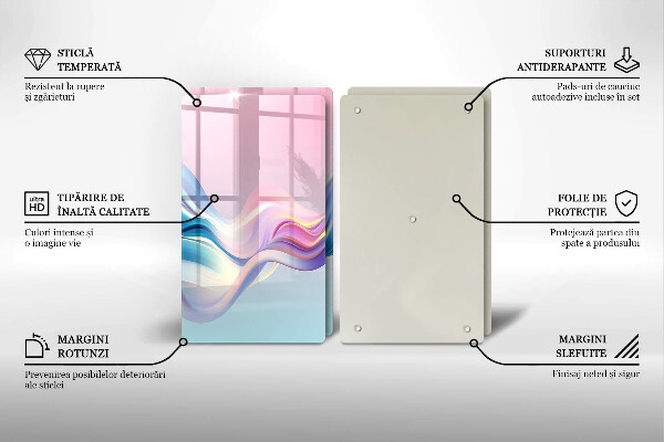 Osłona ściany przy kuchence gazowej Pastelowa abstrakcja