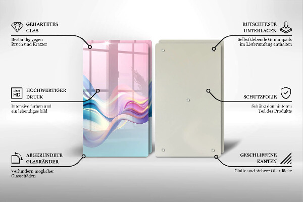 Osłona ściany przy kuchence gazowej Pastelowa abstrakcja