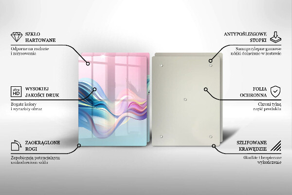 Osłona ściany przy kuchence gazowej Pastelowa abstrakcja