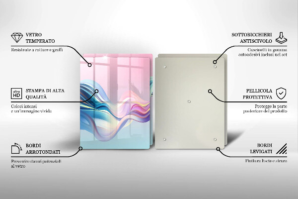 Osłona ściany przy kuchence gazowej Pastelowa abstrakcja