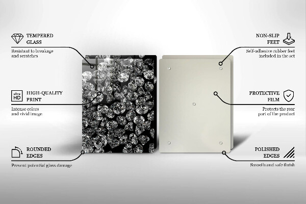 Osłona ściany przy kuchence gazowej Brylanty diamenty