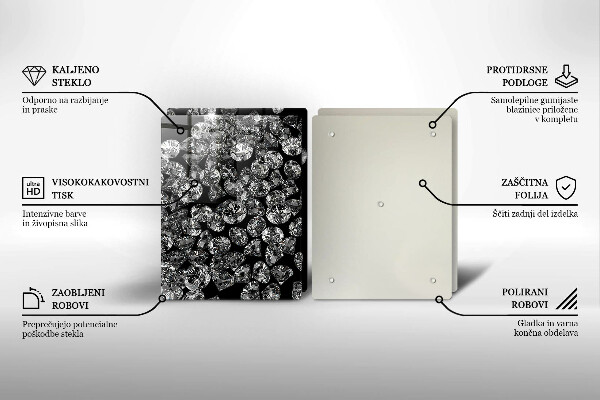 Osłona ściany przy kuchence gazowej Brylanty diamenty