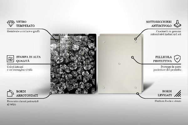 Osłona ściany przy kuchence gazowej Brylanty diamenty