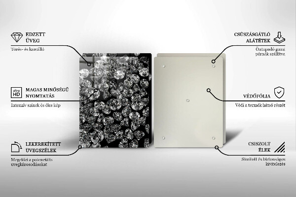 Osłona ściany przy kuchence gazowej Brylanty diamenty