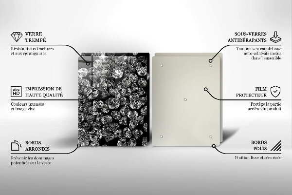 Osłona ściany przy kuchence gazowej Brylanty diamenty