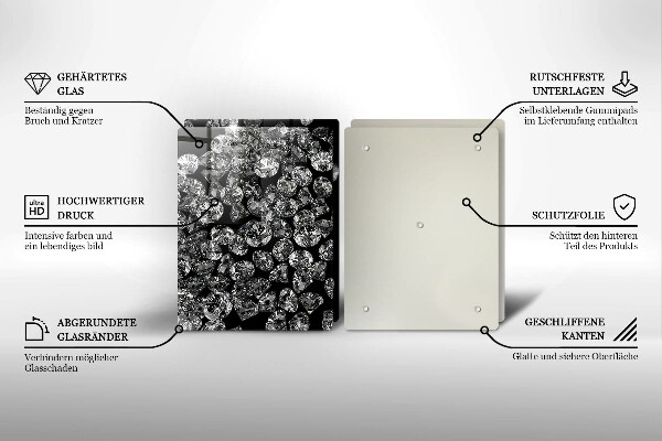 Osłona ściany przy kuchence gazowej Brylanty diamenty