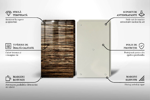 Osłona ściany przy kuchence gazowej Tekstura drewna