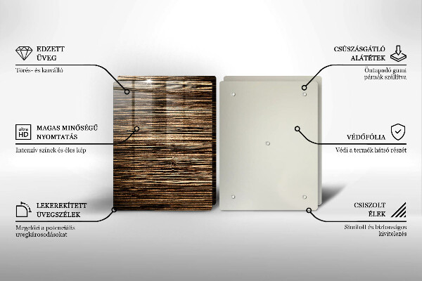 Osłona ściany przy kuchence gazowej Tekstura drewna