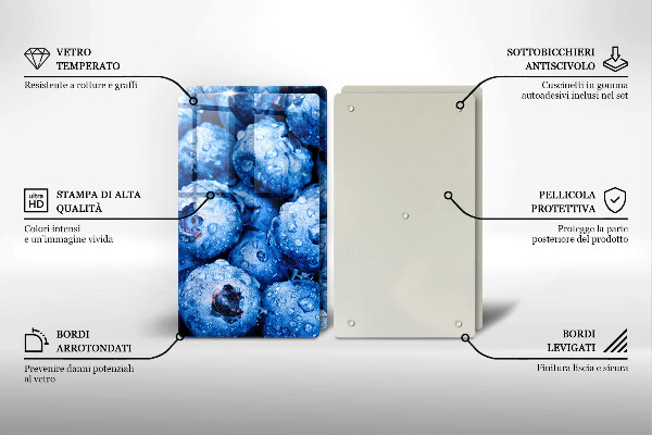 Osłona ściany przy kuchence gazowej Soczyste borówki