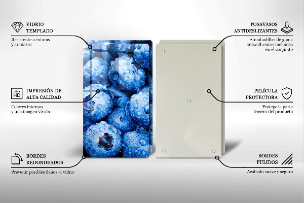 Osłona ściany przy kuchence gazowej Soczyste borówki