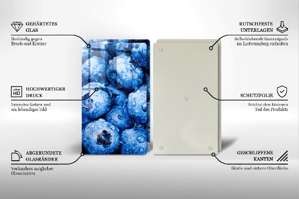 Osłona ściany przy kuchence gazowej Soczyste borówki