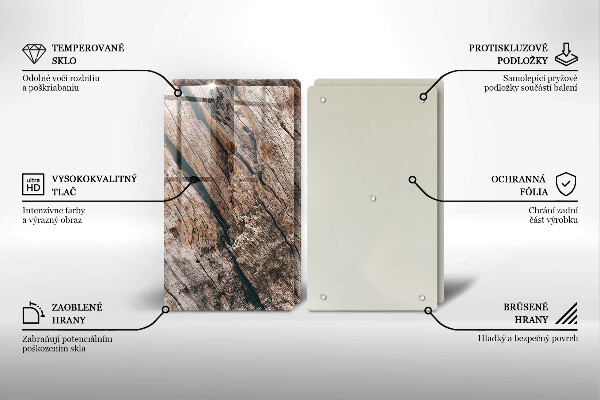 Osłona ściany przy kuchence gazowej Struktura drewna