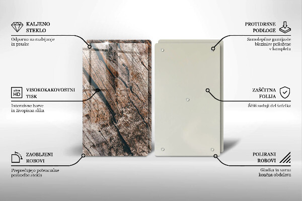 Osłona ściany przy kuchence gazowej Struktura drewna