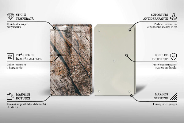 Osłona ściany przy kuchence gazowej Struktura drewna