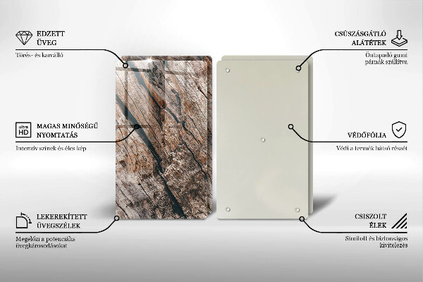 Osłona ściany przy kuchence gazowej Struktura drewna