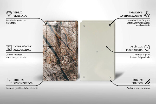 Osłona ściany przy kuchence gazowej Struktura drewna