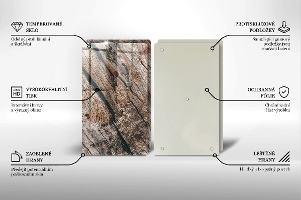 Osłona ściany przy kuchence gazowej Struktura drewna