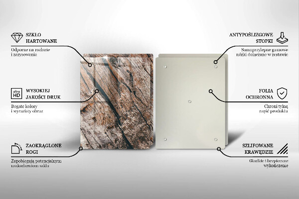 Osłona ściany przy kuchence gazowej Struktura drewna