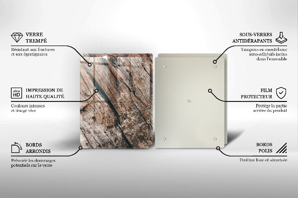 Osłona ściany przy kuchence gazowej Struktura drewna