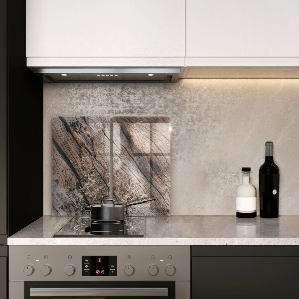 Osłona ściany przy kuchence gazowej Struktura drewna