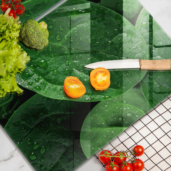 Osłona ściany przy kuchence gazowej Liście bazylii