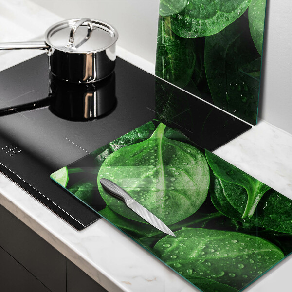 Osłona ściany przy kuchence gazowej Liście bazylii