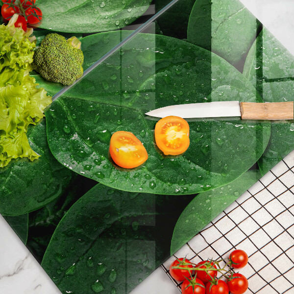 Osłona ściany przy kuchence gazowej Liście bazylii