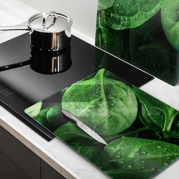 Osłona ściany przy kuchence gazowej Liście bazylii