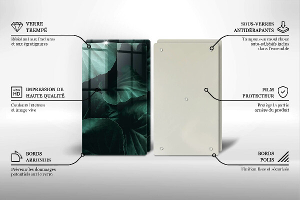 Osłona ściany przy kuchence gazowej Dzikie ciemne liście