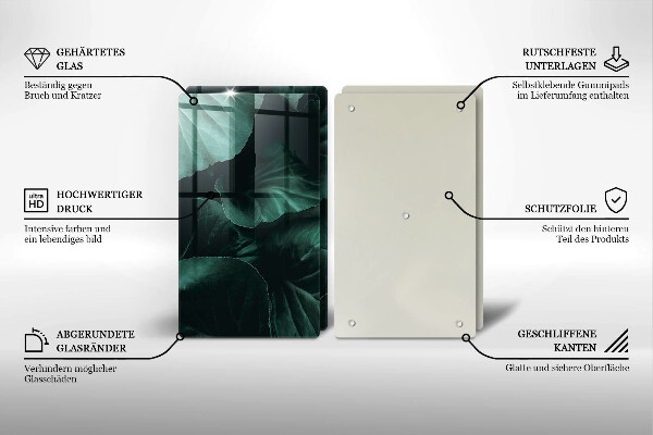 Osłona ściany przy kuchence gazowej Dzikie ciemne liście