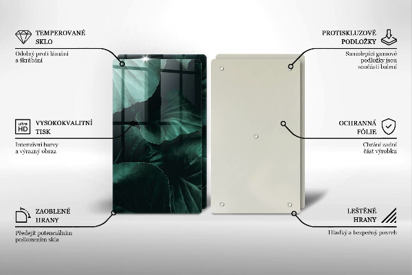 Osłona ściany przy kuchence gazowej Dzikie ciemne liście