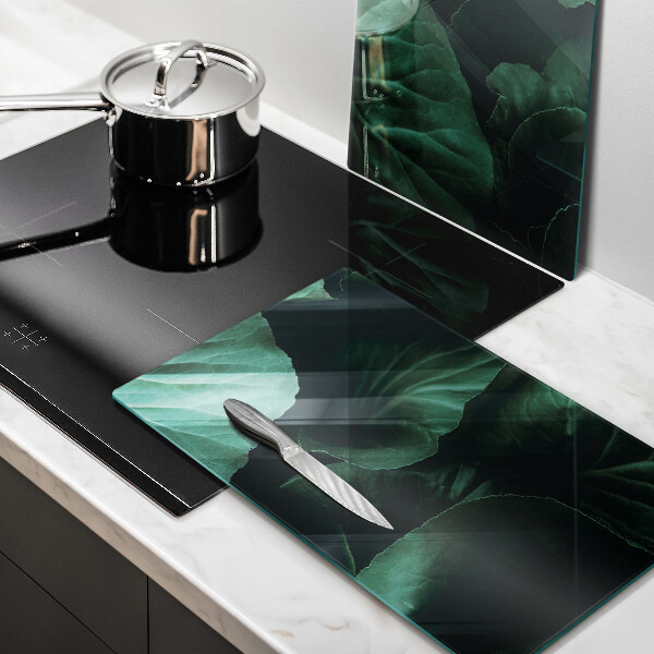 Osłona ściany przy kuchence gazowej Dzikie ciemne liście