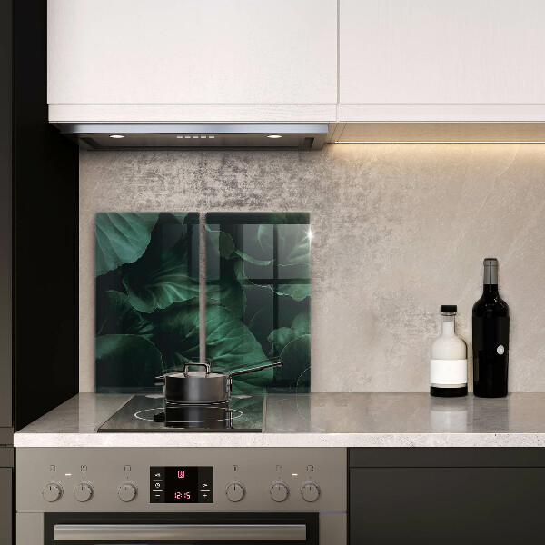 Osłona ściany przy kuchence gazowej Dzikie ciemne liście