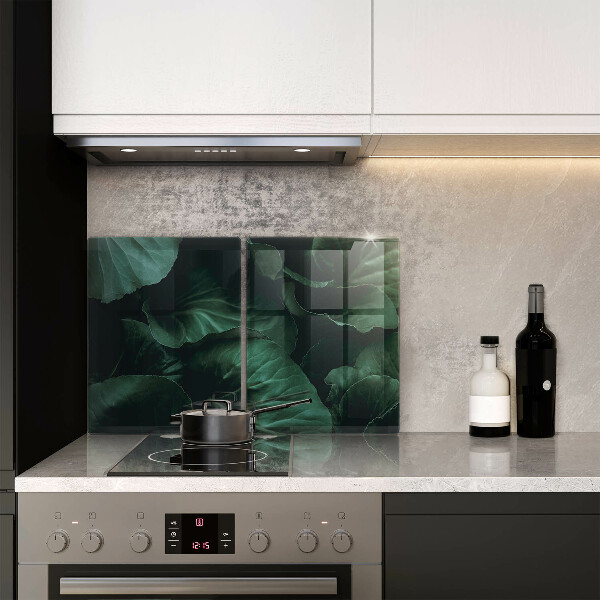 Osłona ściany przy kuchence gazowej Dzikie ciemne liście