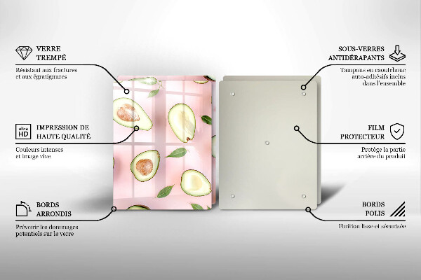 Osłona ściany przy kuchence gazowej Wzór awokado