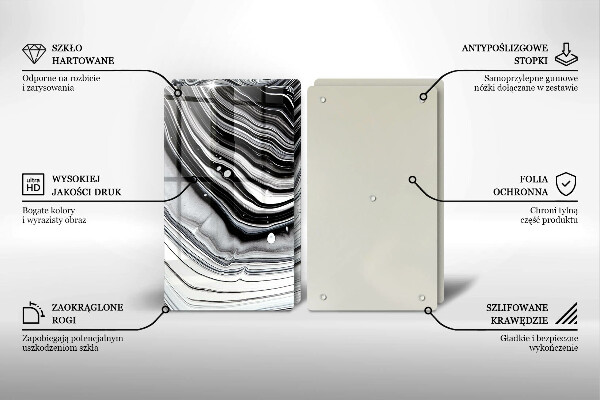 Osłona ściany przy kuchence gazowej Abstrakcja tusz