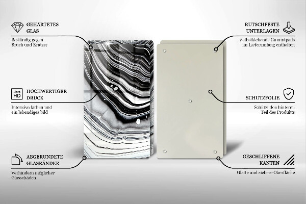 Osłona ściany przy kuchence gazowej Abstrakcja tusz