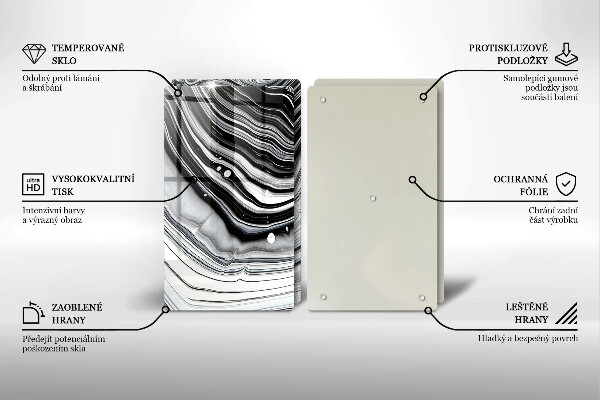 Osłona ściany przy kuchence gazowej Abstrakcja tusz