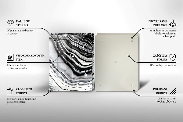 Osłona ściany przy kuchence gazowej Abstrakcja tusz