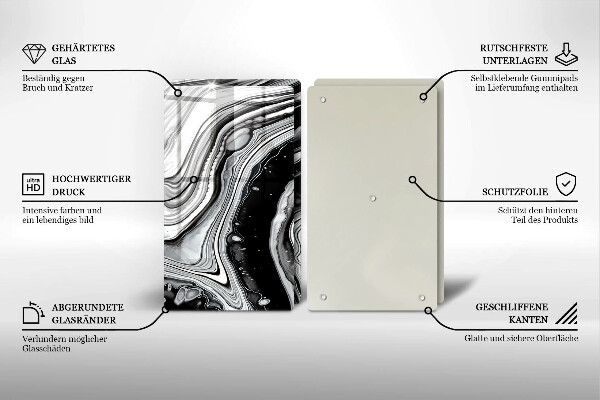 Osłona ściany przy kuchence gazowej Abstrakcja tusz